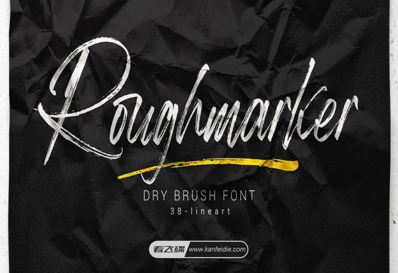 Roughmarker 粗糙纹理的手写笔刷英文字体下载
