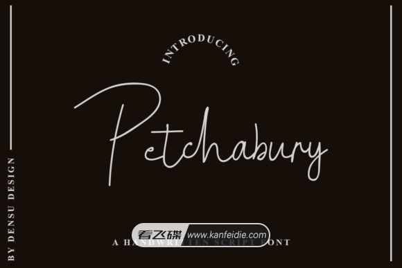 Petchabury 超细的时尚连笔手写字体下载