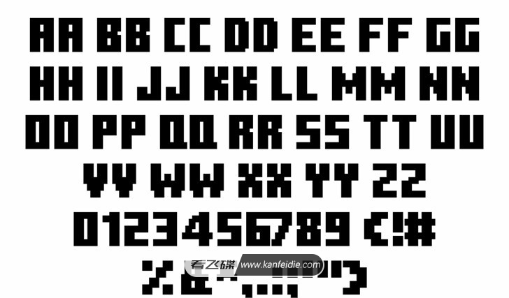 Minecraft Ten字体是一款和我的世界(Minecraft)标题一样风格的英文字体,看起来就像是用一个个小方块组成的,让我想起了以前玩的任天堂游戏机里面的像素文字,这款字体是全大写的英文加上阿拉伯数字以及几个常用的标点符号。非常适合需要添加卡通元素的设计作品。