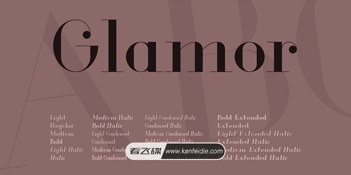 现代精致的衬线英文字体 适合用于作品标题 Glamour Serif下载