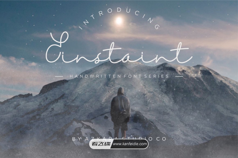 优美纤细线条的连笔手写英文签名字体下载 Einstaint font