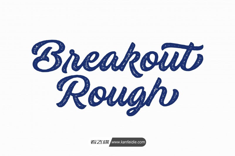 Breakout 粗体英文连笔手写书法字体下载