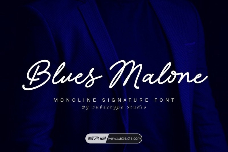 Blues Malone,一款优雅的艺术签名字体。