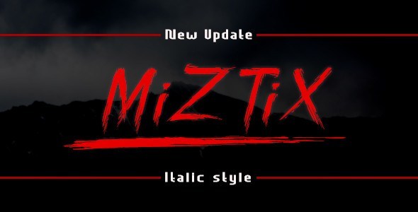 MiZTiX画笔字体是一种在建筑物墙壁上的划痕/笔迹效果的字体。