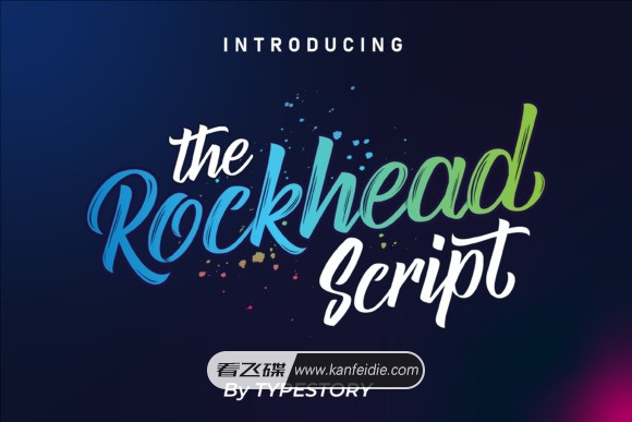 笔刷书法手写英文字体-Rockhead下载