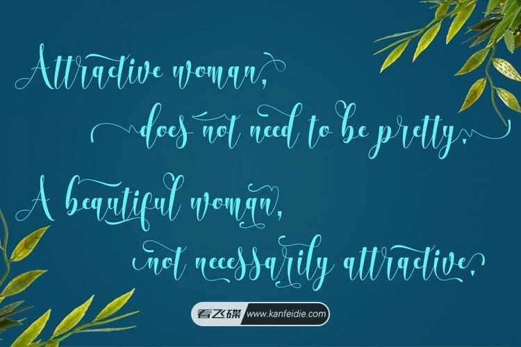 彩带般的英文书法花体字免费下载 calligraphy typeface