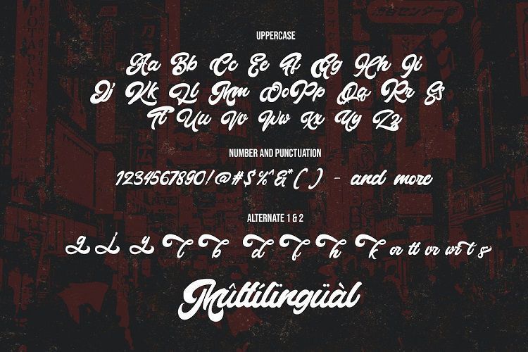 Montages复古粗体手写英文字体