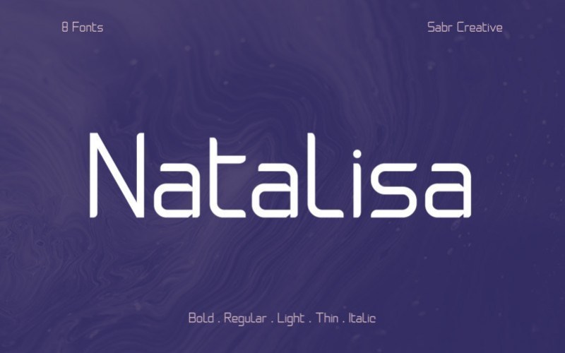 Natalisa未来派的个性等宽英文字体