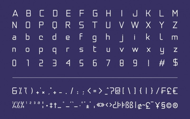 Natalisa未来派的个性等宽英文字体