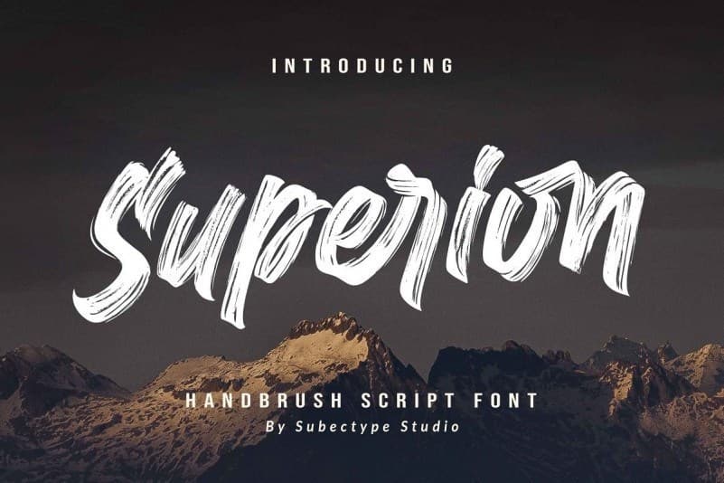 Superion水墨毛笔风格PS英文字体